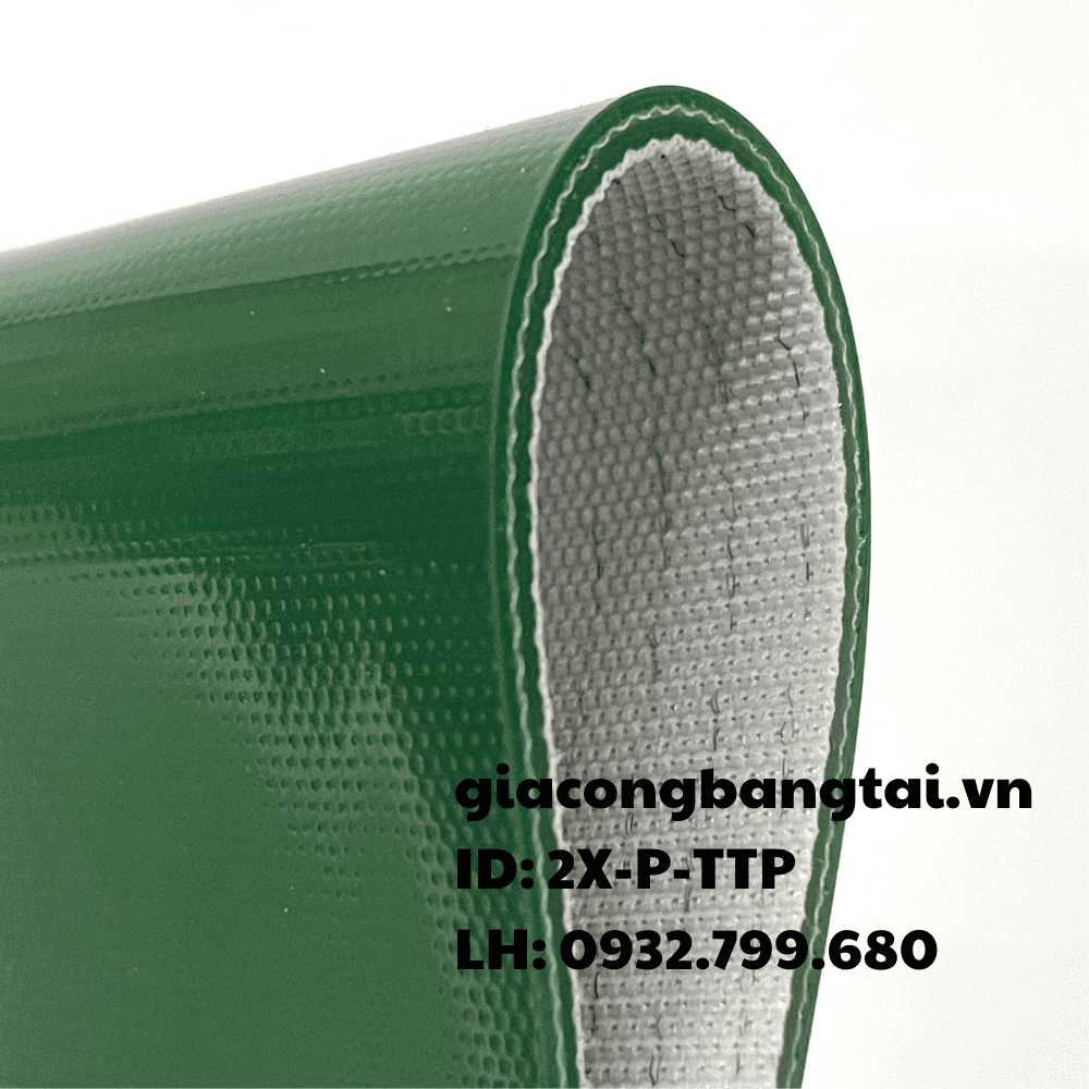 Băng tải PVC xanh 2 ly